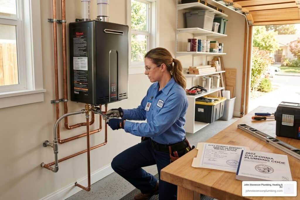do i need a permit to replace a water heater in california